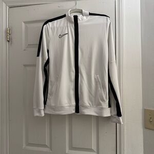 Nike White Jacket with Black Stripes